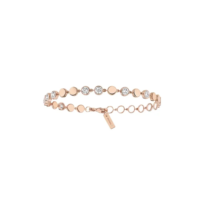 Messika D-Vibes medium model bracelet in pink gold and diamonds – Lepage