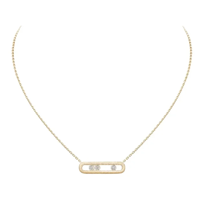 Messika Move Classic Chiseled necklace in yellow gold and diamonds – Lepage