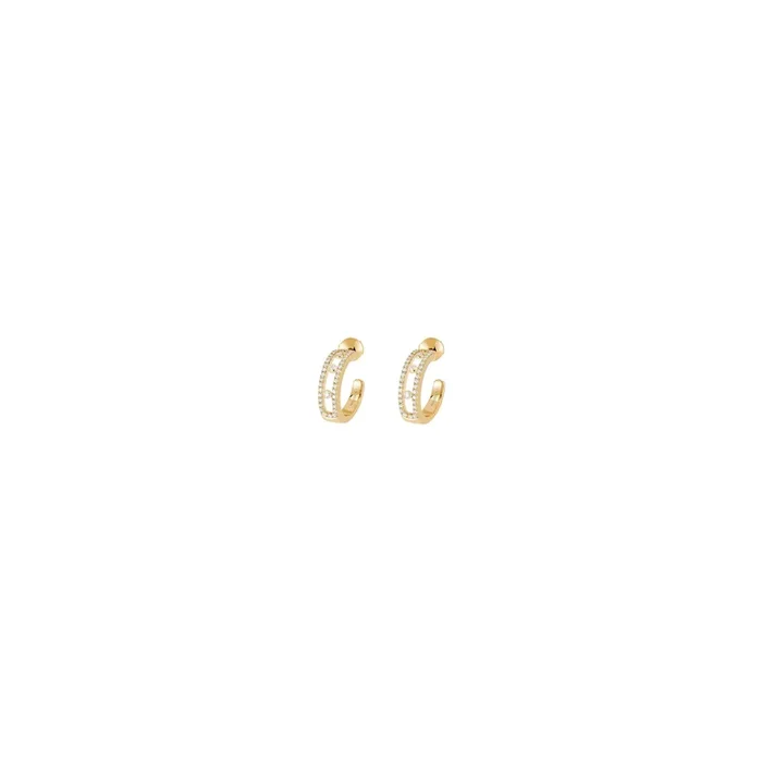 Messika Move earrings paved with yellow gold and diamonds 4993J – Lepage