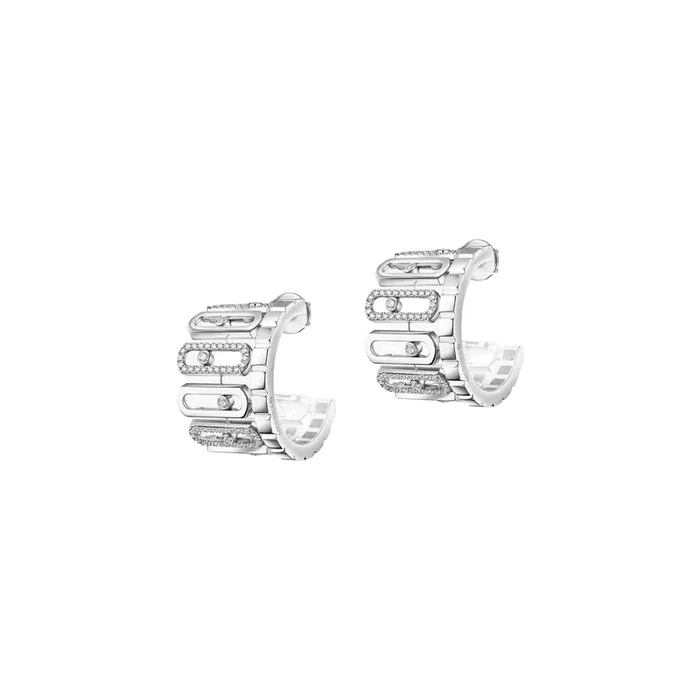 Messika Move Iconica earrings in white gold and diamonds – Lepage