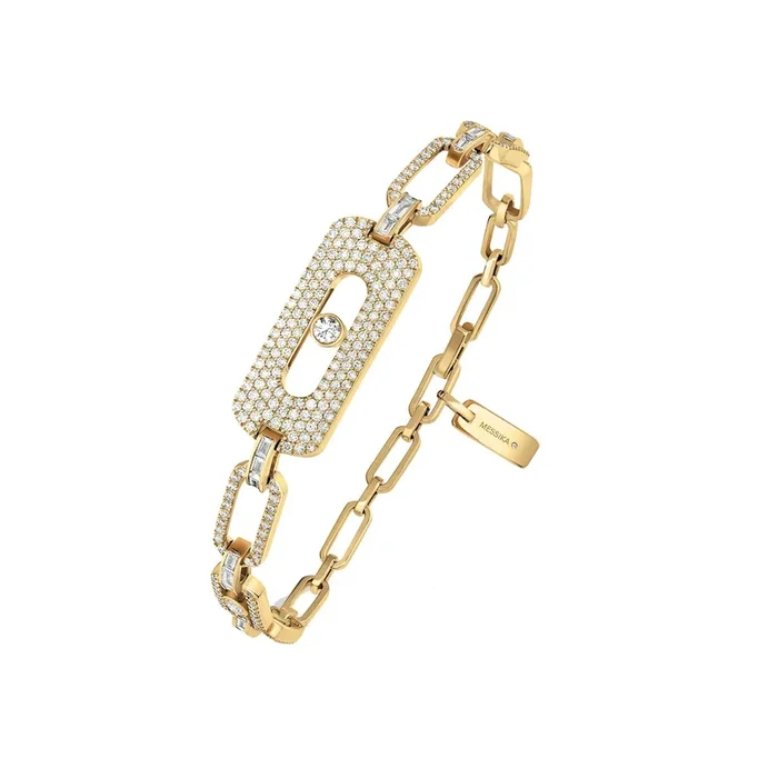 Messika Move Link chain bracelet in yellow gold and diamonds – Lepage