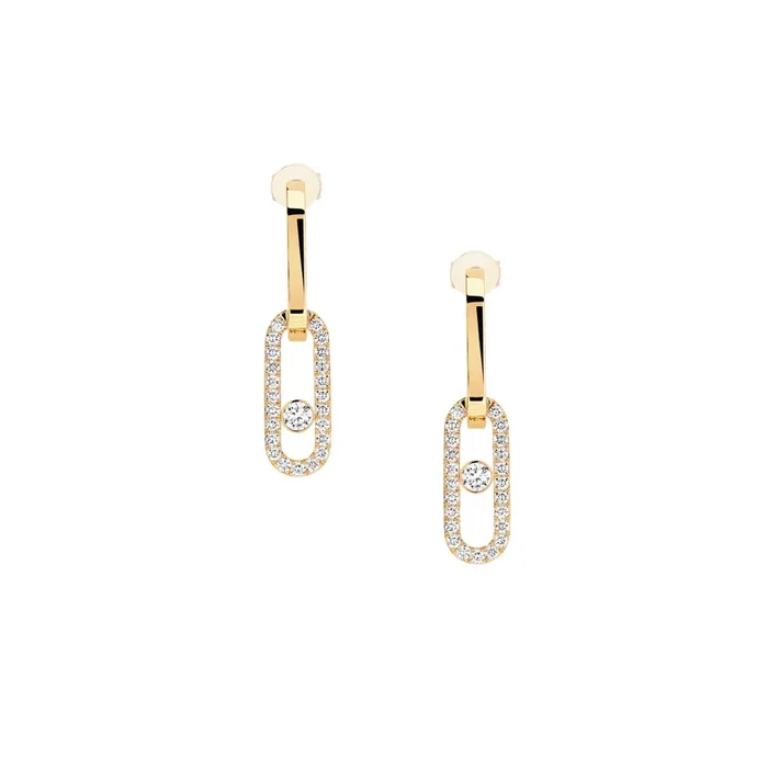 Messika Move Link earrings in yellow gold and diamonds – Lepage
