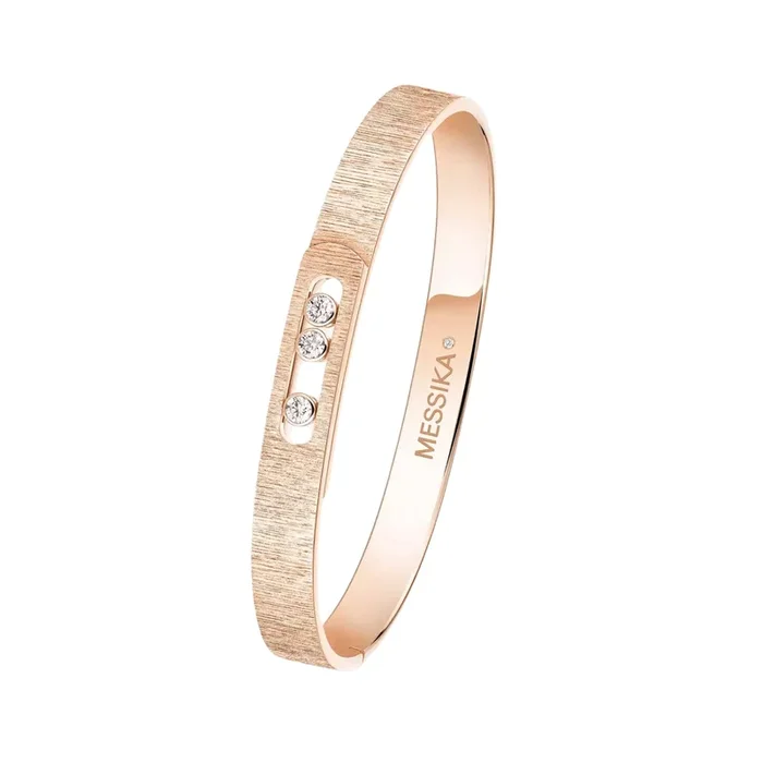 Messika Move Noa Ciselé bracelet in rose gold and diamonds – Lepage