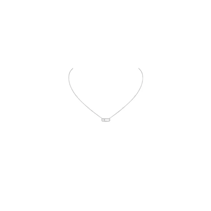 Messika Move Uno white gold and diamonds necklace 4708G – Lepage