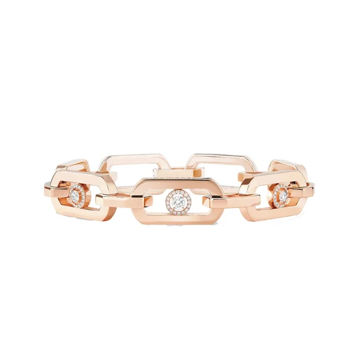 Messika So Move XL Pavé Rose Gold and Diamond Bracelet – Lepage