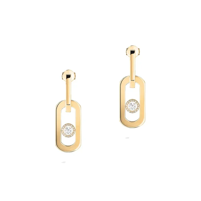 Messika So Move XL pendant earrings in yellow gold and diamonds – Lepage
