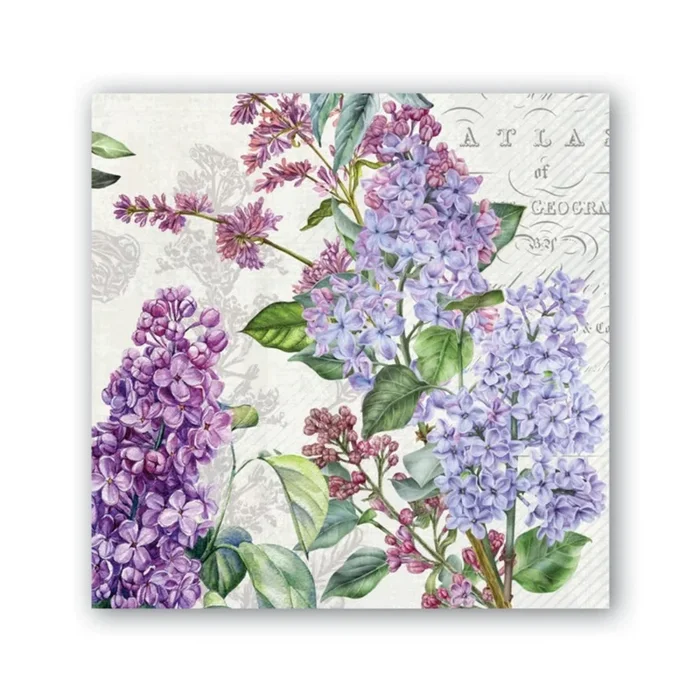 Michel Design Works French Lilacs Cocktail Napkins – Pack of 20