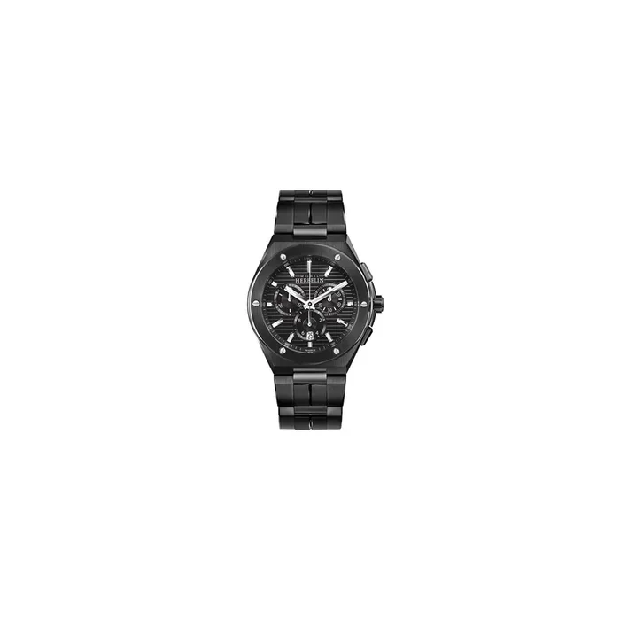Michel Herbelin Cap Camarat quartz black dial steel bracelet 42 mm