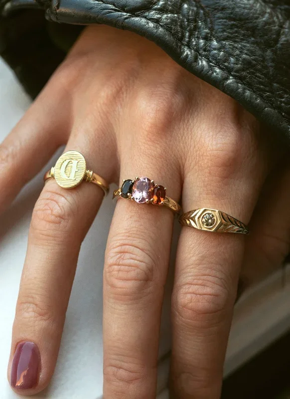 Miles bruine diamant ring 14k gold