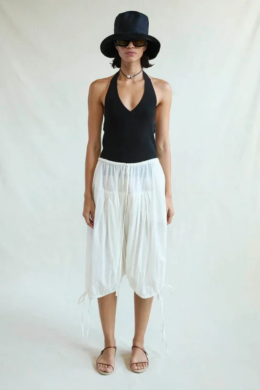 Million Pleats Fisherman Shorts Natural