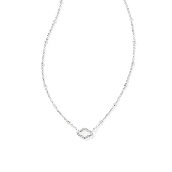 Mini Abbie Satellite Short Pendant Necklace in Silver