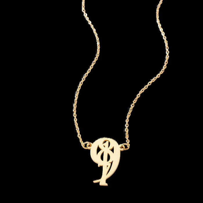 Minimalist Monogram Number Necklace