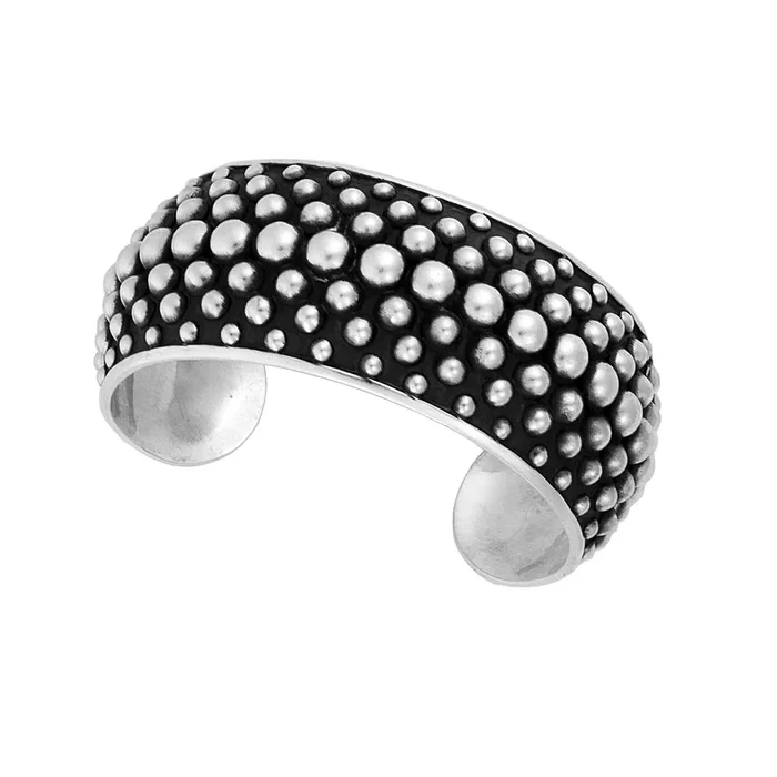 MM M4-312 42 GRADUATED OXIDIZED BEAD CUFF BRACELET