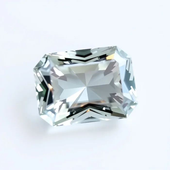 Moissanite 1PC Chunky 12×16 MM Emerald Faceted White Luster Man Made Loose Gemstones