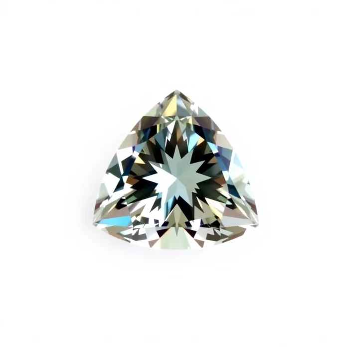 Moissanite 1PC Chunky 14×14 MM Triangle Faceted White Genuine Man Made Loose Gems