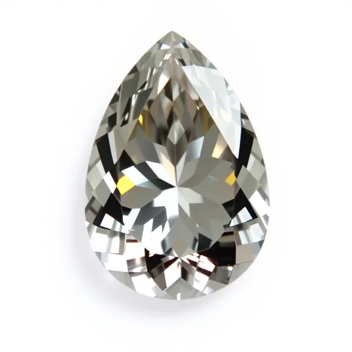 Moissanite 1PC Chunky 15×20 MM Pear Faceted White Luster Man Made Loose Gemstones