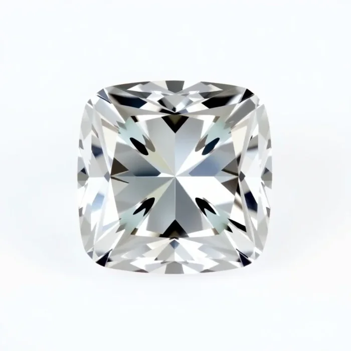 Moissanite 1PC Large 10×10 MM Cushion Faceted White Shine Man Made Loose Gems