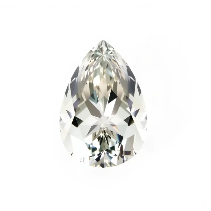 Moissanite 1PC Large 10×12 MM Pear Faceted White Brilliant Man Made Loose Gemstones