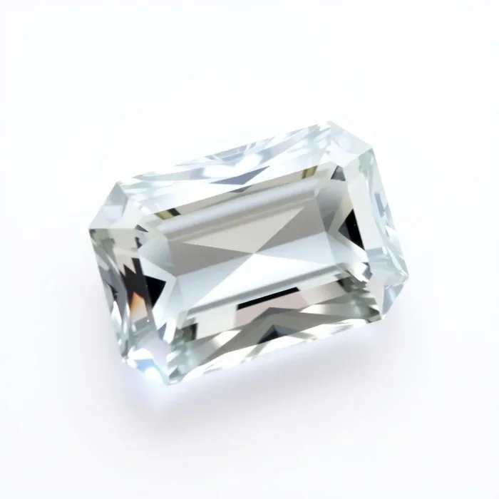 Moissanite 1PC Large 8×12 MM Emerald Faceted White Sparkling Man Made Gems