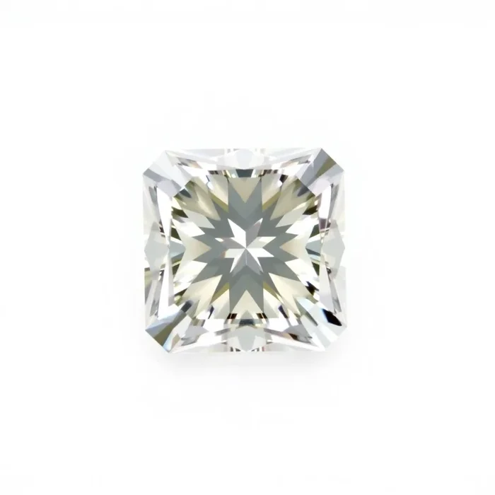 Moissanite 1PC Tiny 6×6 MM Square Faceted White Polished Man Made Loose Gems