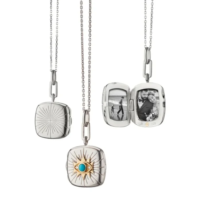 Monica Rich Kosann “Protect” Evil Eye Locket Necklace