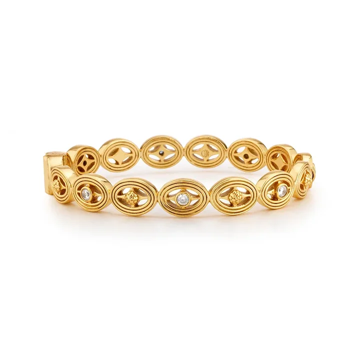 Monique Hinged Bangle – Clear Cubic Zirconia