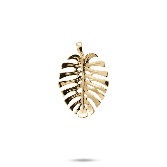Monstera Pendant in Gold – 20mm