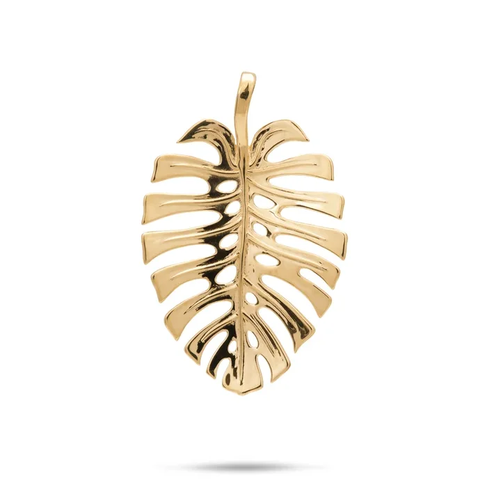 Monstera Pendant in Gold – 35mm