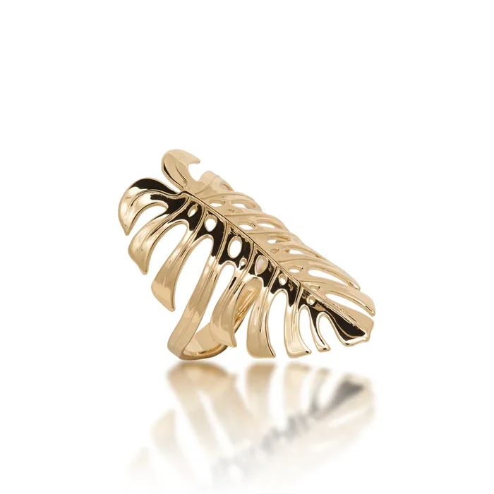 Monstera Ring in Gold – 30mm