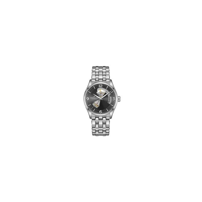 Montre Hamilton Jazzmaster Open Heart automatique cadran anthracite bracelet acier 42 mm