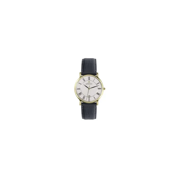 Montre Herbelin Classiques cadran blanc cuir noir 38 mm 12248P08 – Lepage