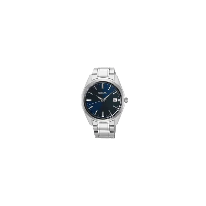 Montre Seiko Classique quartz cadran bleu bracelet acier 40,2 mm