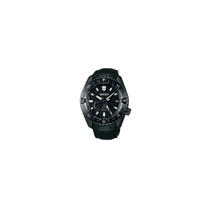 Montre Seiko Prospex LX automatique cadran noir bracelet cuir noir 44,8 mm
