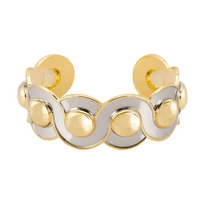 Moon bangle – Light Gold & Rhodium