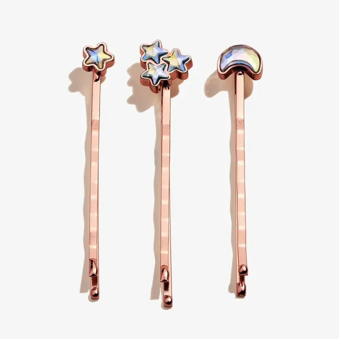 Moon + Star Hair Pins, Set of 3
