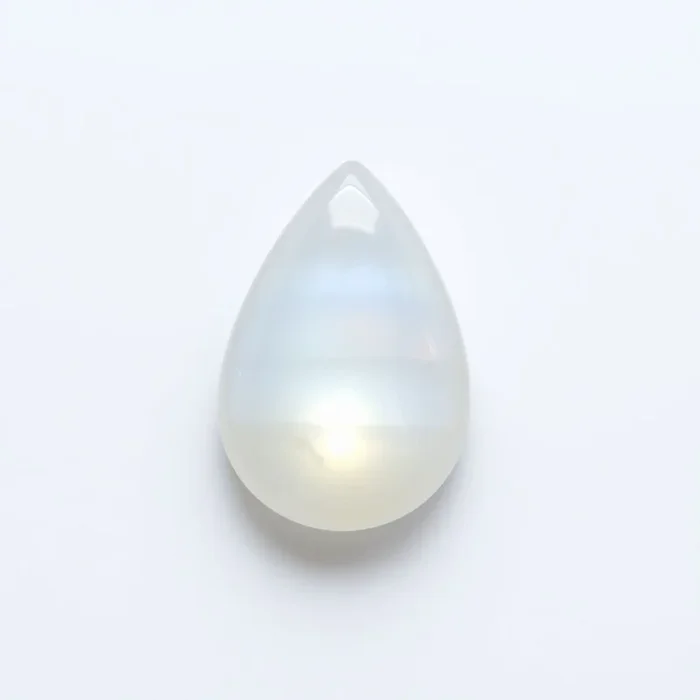 Moonstone 1PC Small 7×9 MM Pear Cabochon White Natural semi Precious Semi Precious Gemstone