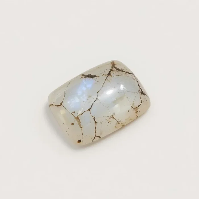 Moonstone 1PC Tiny 5×7 MM Emerald Cabochon White Genuine semi Precious Precious Gemstone