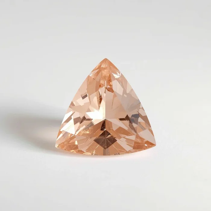 Morganite 1PC Chunky 15×15 MM Triangle Faceted Pink Superior Semi Precious Gems