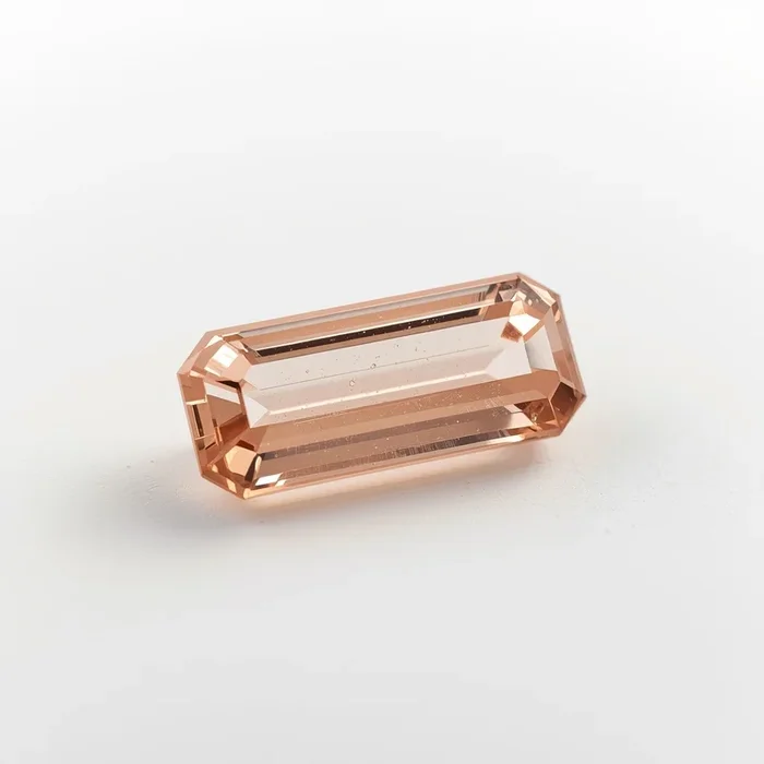 Morganite 1PC Medium 7×14 MM Baguette Faceted Pink Fine Semi Precious Gems