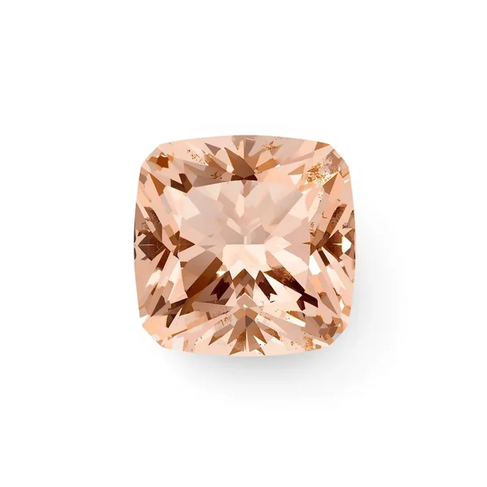 Morganite 1PC Medium 9×9 MM Cushion Faceted Pink Lustrous Semi Precious Loose Gemstone