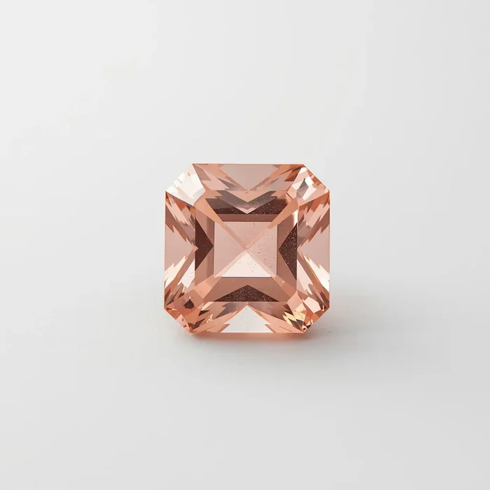 Morganite 1PC Medium 9×9 MM Square Faceted Pink Lustrous Semi Precious Loose Gemstone