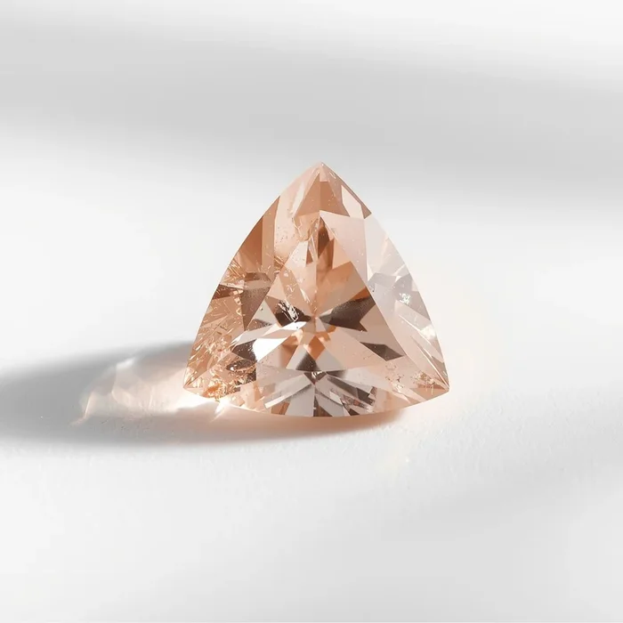 Morganite 1PC Small 8×8 MM Triangle Faceted Pink Luster Semi Precious Loose Gems