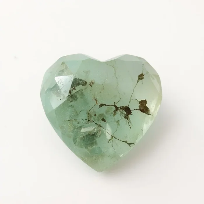 Moss Agate 1PC Large 11×11 MM Heart Faceted Green Fine Semi Precious Loose Gemstone