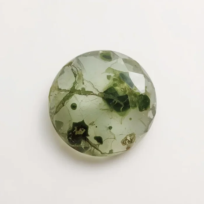 Moss Agate 1PC Large 11×11 MM Round Faceted Green Fine Semi Precious Loose Gemstone