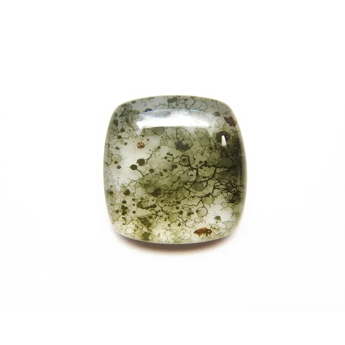 Moss Agate 1PC Tiny 6×6 MM Cushion Cabochon Green Fine semi Precious Loose Gemstone