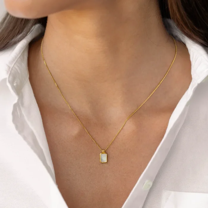 Mother of Pearl Tag Necklace – Iria