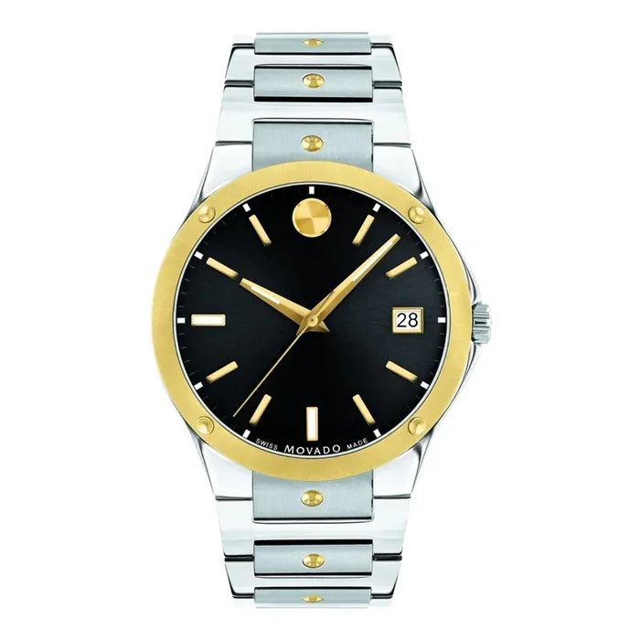 Movado SE Series with 41MM Black Round Dial and Stainless Steel Bracelet. 0607596