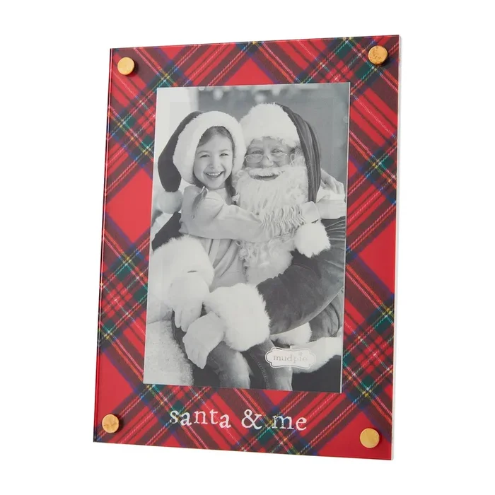 Mud Pie Tartan Santa & Me Frame 4×6