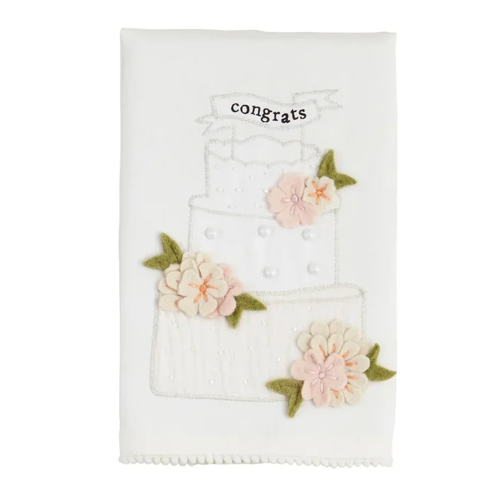 Mud Pie Wedding Applique Tea Towel