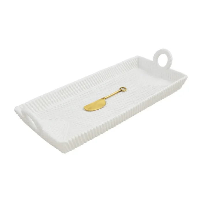Mud Pie Woven Ceramic Hostess Set